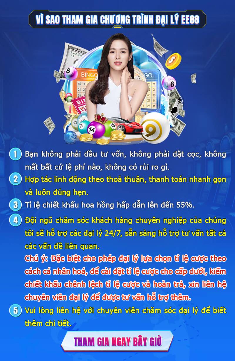 EE88 - link trang chủ nhà cái ee88 casino đăng nhập tại ee88.mov 73 Chương trình đại lý EE88 – Kiếm tiền dễ dàng không cần vốn